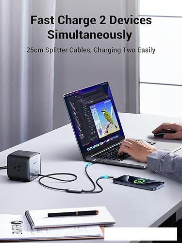 Кабель Ugreen US561 35087USB Type-C - USB Type-C x3 (1.5 м, черный)