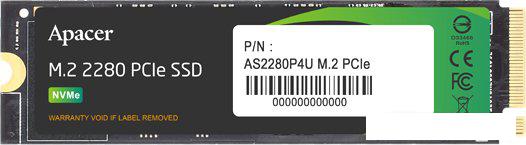 SSD Apacer AS2280P4U 1TB AP1TBAS2280P4U-1 SSD Apacer AS2280P4U 1TB AP1TBAS2280P4U-1