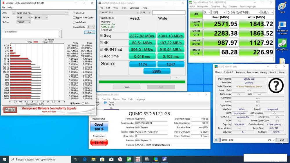 SSD QUMO Novation M2 NVMe 512GB Q3DT-512GSKF-NM2