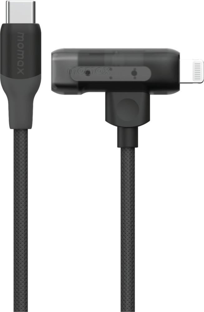 Кабель Momax DL56D 1-Link Flow Duo USB Type-C - Lightning/USB Type-C (1.5 м, черный)