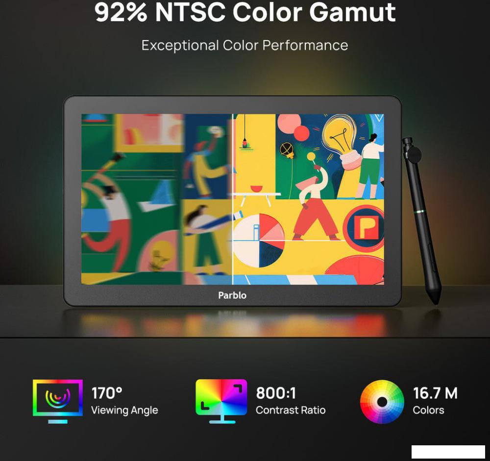 Графический монитор Parblo Coast 16 Pro Gen2 (черный)