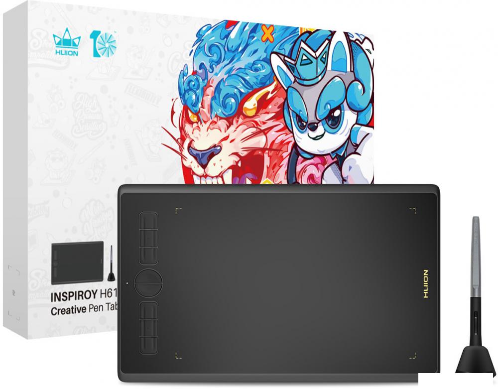 Графический планшет Huion Inspiroy H610X (черный) Графический планшет Huion Inspiroy H610X (черный)