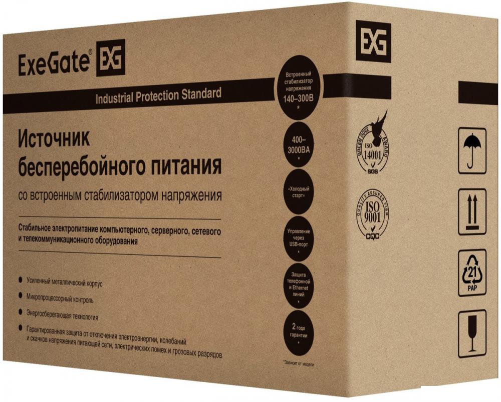 Источник бесперебойного питания ExeGate SpecialPro UNB-1500.LED.AVR.C13.RJ.USB