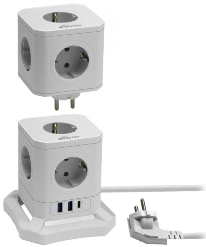 Сетевой фильтр Ritmix RM-292C (белый)