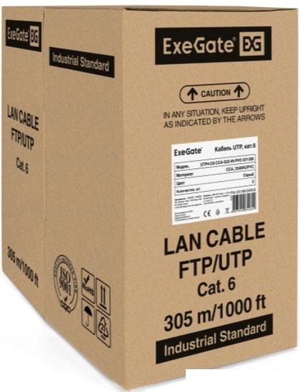 Кабель ExeGate UTP4-C6-CCA-S23-IN-PVC-GY-305 UTP