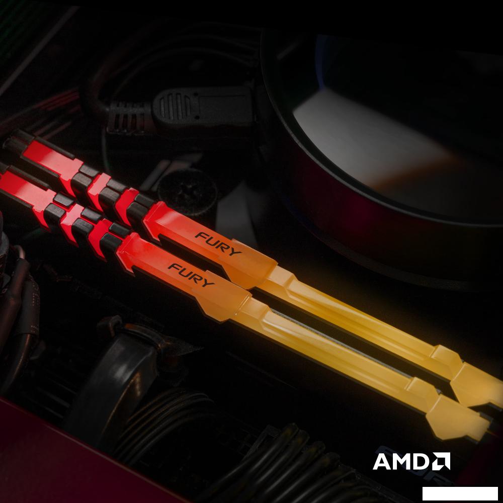 Оперативная память Kingston FURY Beast RGB 16ГБ DDR4 3600 МГц KF436C18BB2A/16