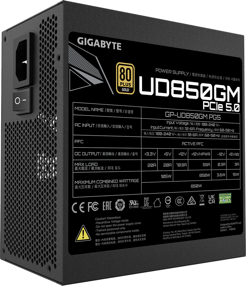 Блок питания Gigabyte UD850GM PG5