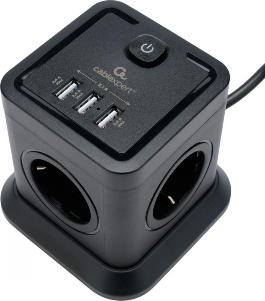 Сетевой фильтр Cablexpert TWR-4-U3-B-3