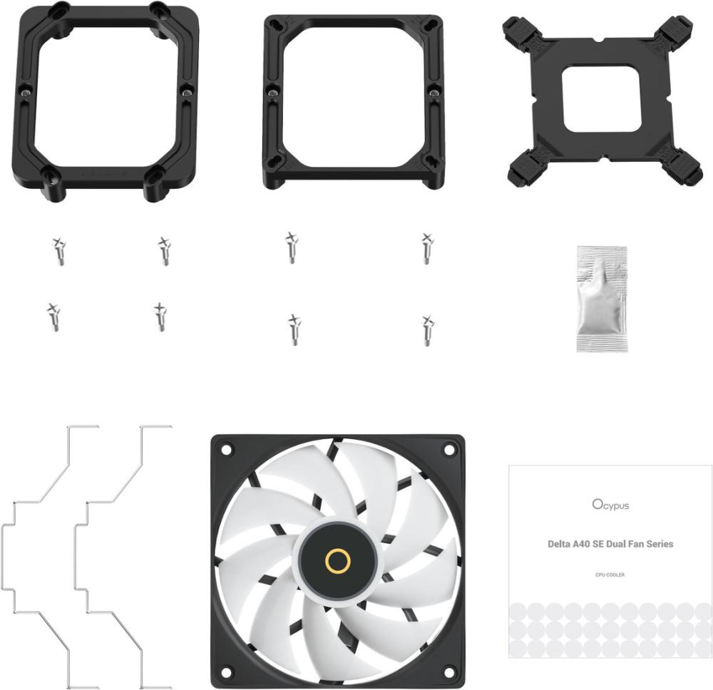Системы охлаждения Ocypus Delta A40 SE BK Dual Fan ARGB Delta-A40-BK2AAWN00S-GL
