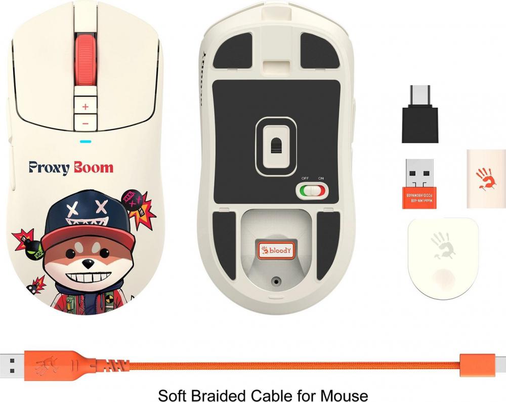 Игровая мышь A4Tech Bloody R72 Ultra Proxy Boom (белый)