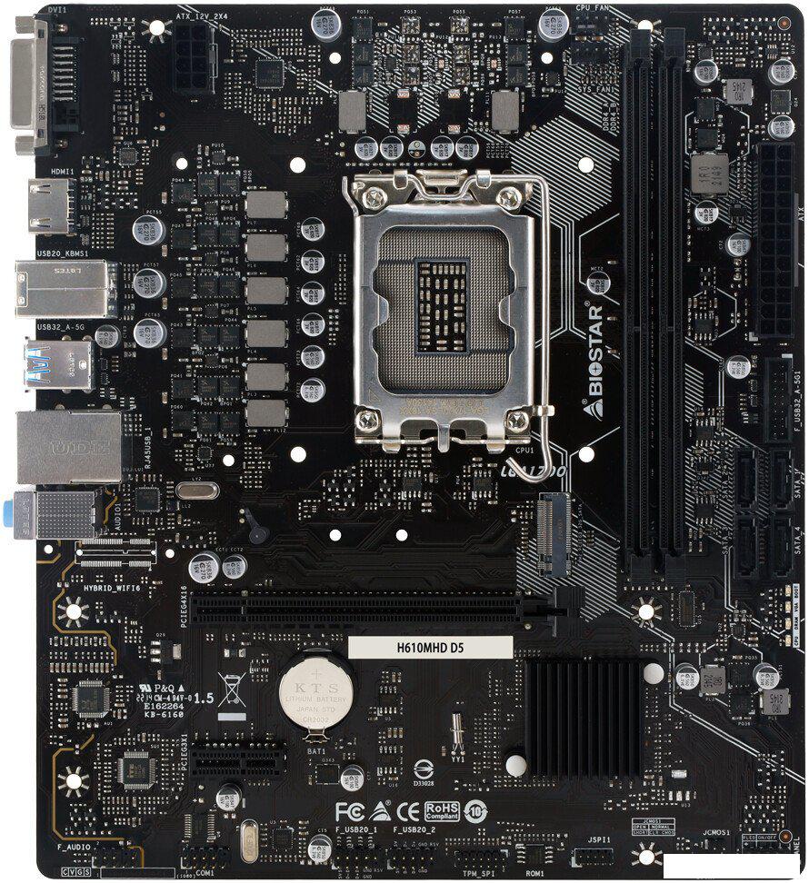 Материнские платы BIOSTAR H610MHD D5 Ver. 6.3