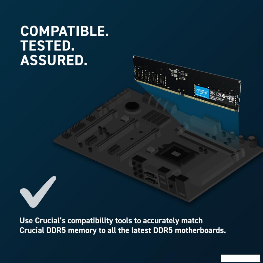 Оперативная память Crucial 16ГБ DDR5 5600 МГц CT16G56C46U5