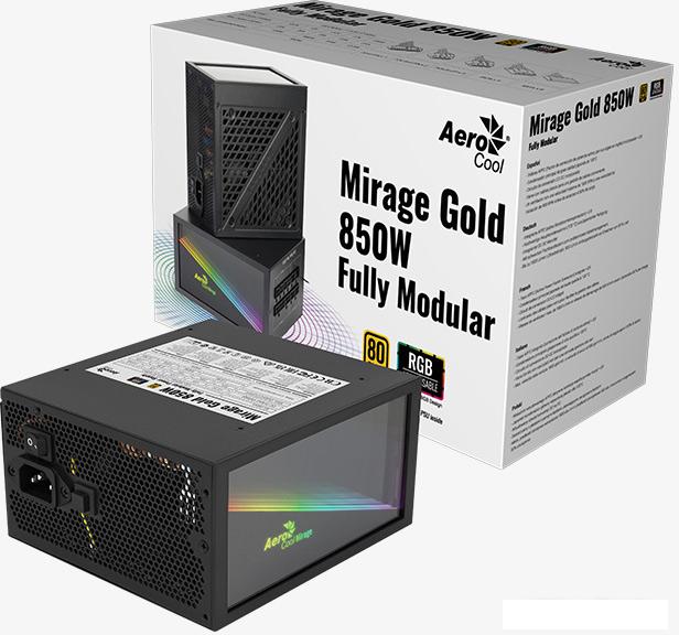 Блок питания AeroCool Mirage Gold 850W Fully Modular