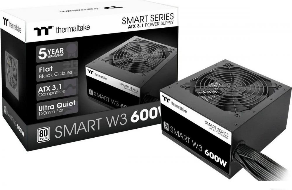 Блок питания Thermaltake Smart W3 600W PS-SPW-0600NNFAWE-1