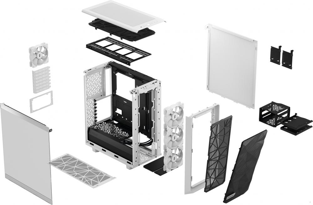 Корпус Fractal Design Meshify 2 Compact RGB White TG Clear Tint FD-C-MES2C-08