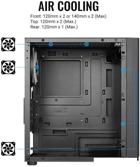 Корпус AeroCool Hexform-G-BK-v1