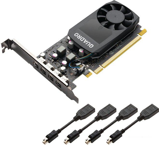 Видеокарта PNY Nvidia Quadro P1000 V2 4GB GDDR5 VCQP1000V2-PB
