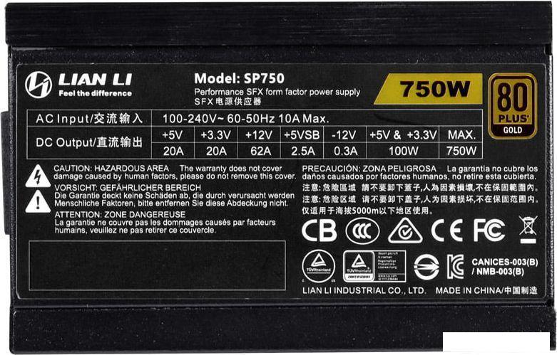 Блок питания Lian Li SP750 G89.SP750B.00EU