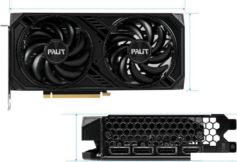 Видеокарта Palit GeForce RTX 4060 Ti Dual 8GB GDDR6 NE6406T019P1-1060D