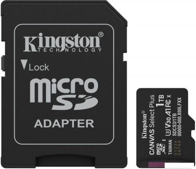 Карта памяти Kingston Canvas Select Plus microSDXC 1TB SDCS3/1TB (с адаптером)
