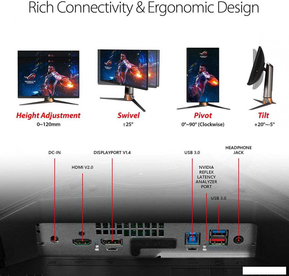 Игровой монитор ASUS ROG Swift PG259QNR Игровой монитор ASUS ROG Swift PG259QNR