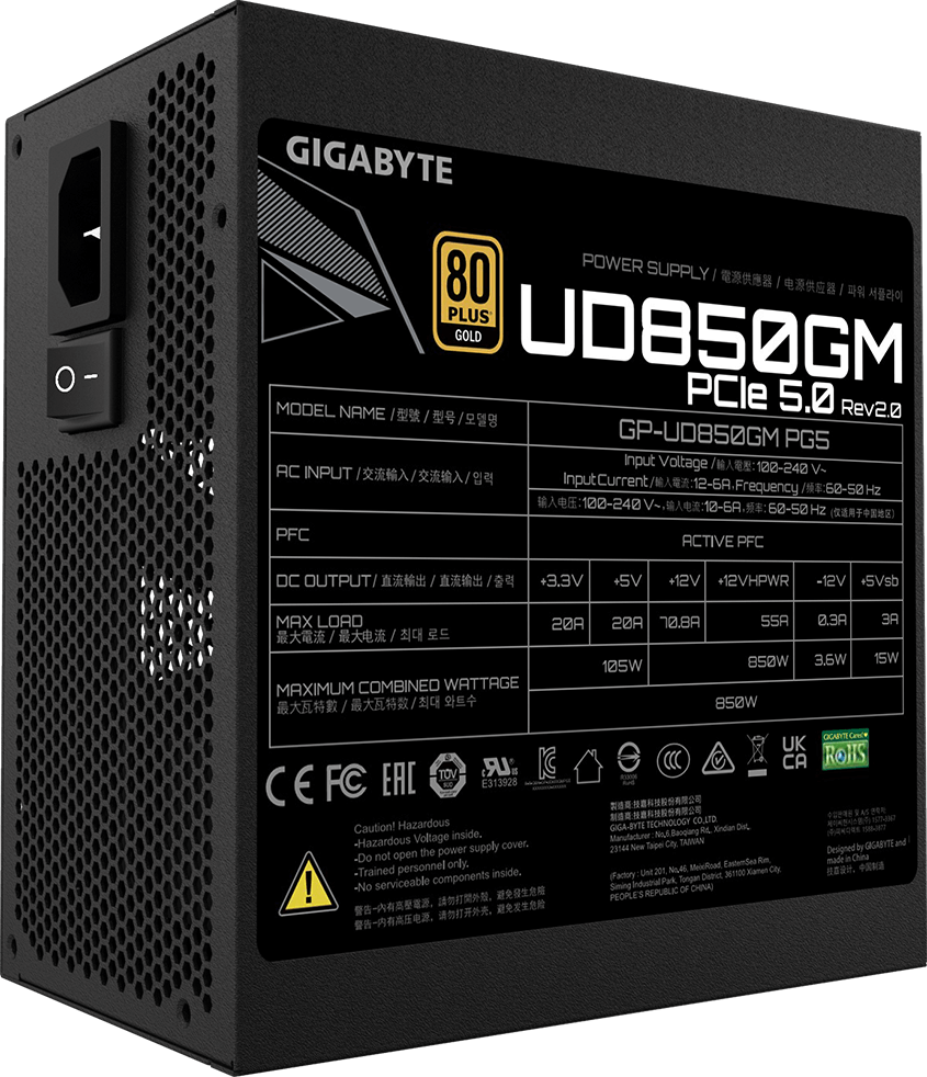 Блок питания Gigabyte UD850GM PG5 (rev. 2.0)