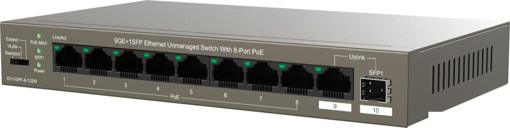 Неуправляемый коммутатор IP-COM G1110PF-8-102W