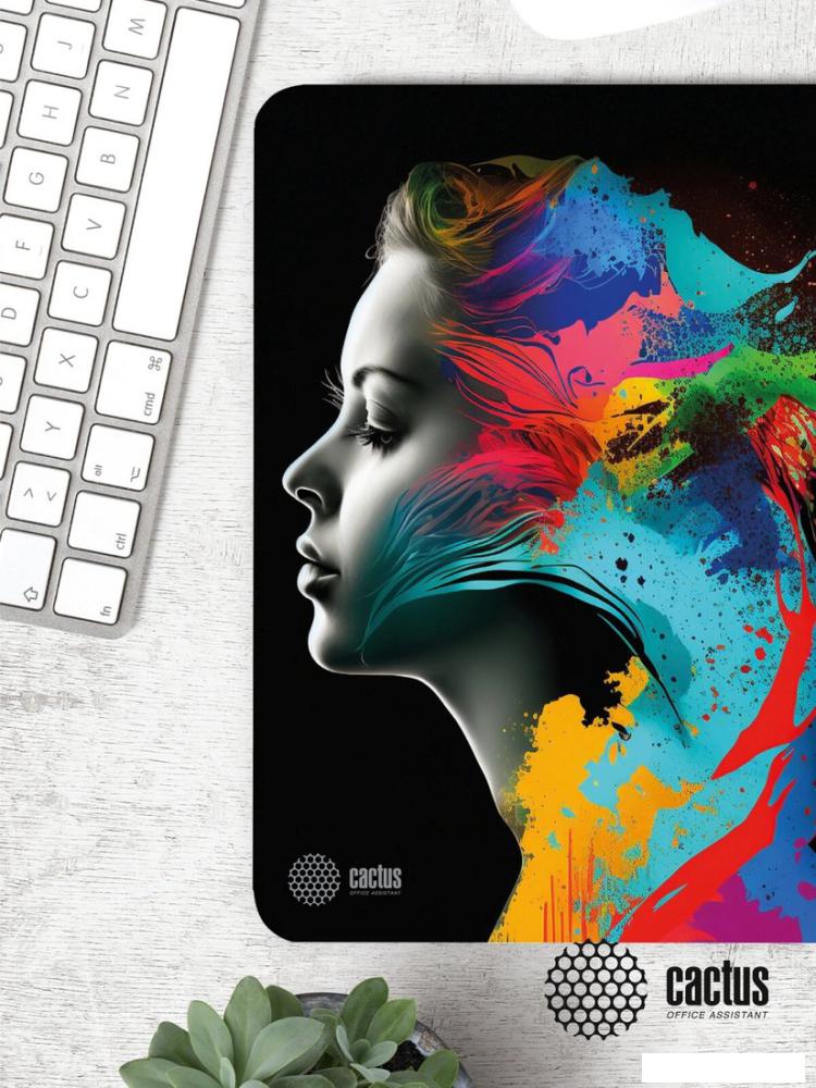 Коврик для мыши CACTUS Color paint CS-MPC-D08M