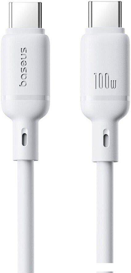Кабели, адаптеры, разветвители Baseus Silky Series Fast Charging Cable 100W USB Type-C - USB Type-C (2 м, белый)