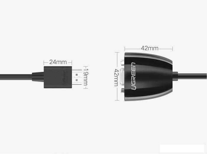 Адаптер Ugreen MM105 40253 VGA - HDMI