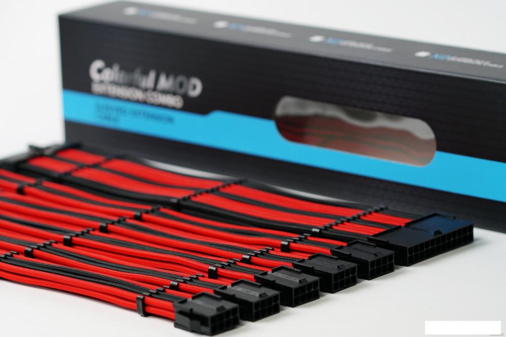 Кабель Qingsea Colorful MOD Extansion Combo QHM-0801 (черный/красный)