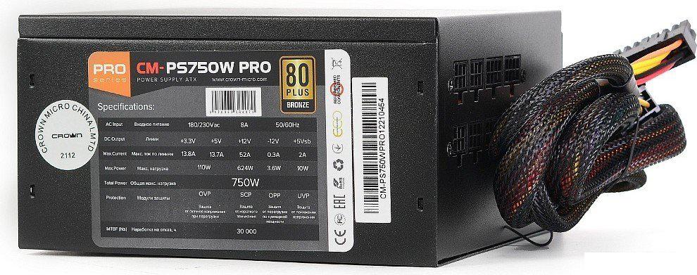 Блок питания CrownMicro CM-PS750W PRO VER2.0
