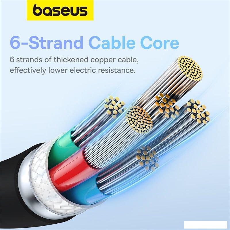 Кабель Baseus Pudding Series Fast Charging Cable 100W USB Type-C - USB Type-C (1.2 м, черный)