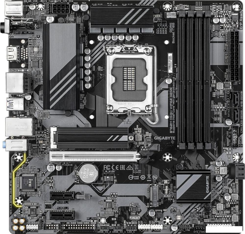 Материнская плата Gigabyte B760M DS3H WiFi6E GEN5