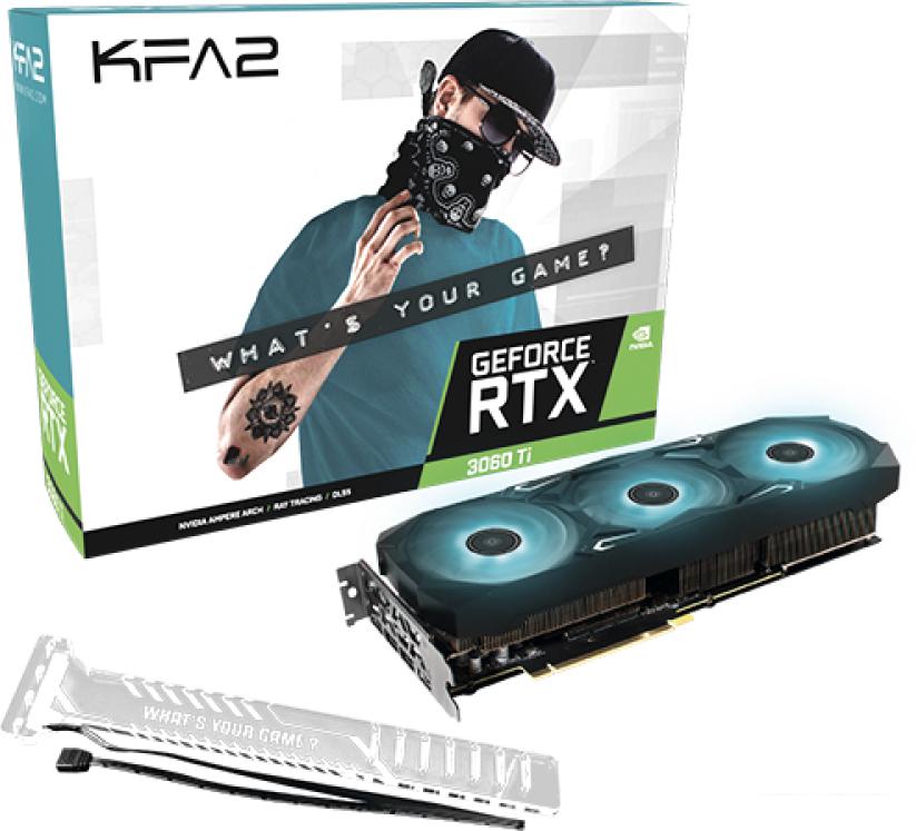 Видеокарта KFA2 GeForce RTX 3060 Ti GDDR6X SG 1-Click OC Plus Updated Ver. 36ISM6MD1GSK