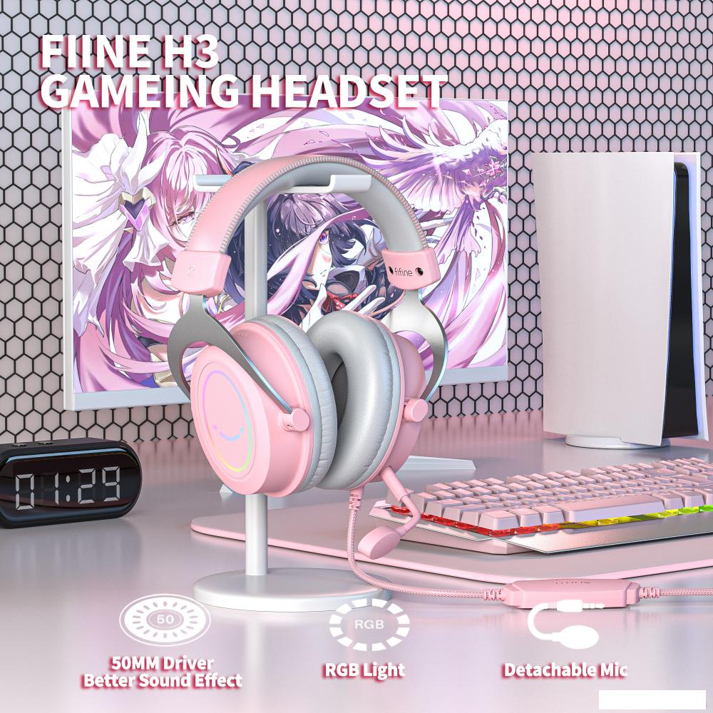 Наушники FIFINE H3 (розовый)