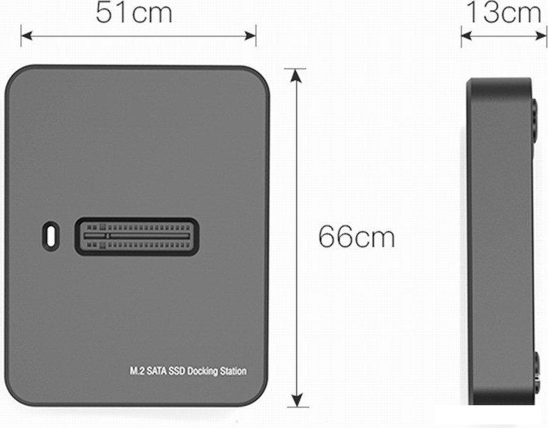 Бокс для накопителей M.2 Gembird DD-U3M2