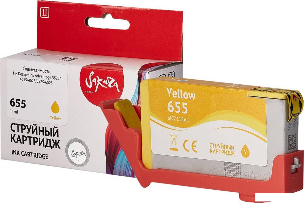 Картридж Sakura Printing SICZ112AE (аналог HP 655 Yellow) Картридж Sakura Printing SICZ112AE (аналог HP 655 Yellow)