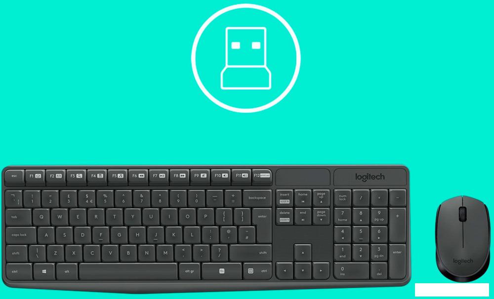Офисный набор Logitech MK235 Wireless Combo 920-007948