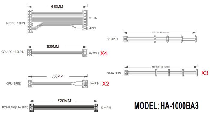 Блок питания 1stPlayer NGDP 1000W HA-1000BA3-BK