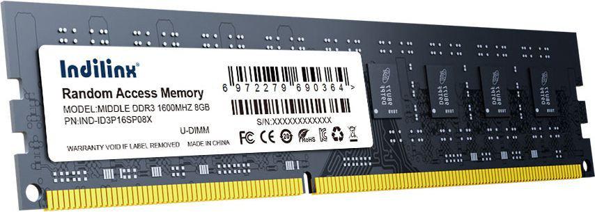 Оперативная память Indilinx 8ГБ DDR3 1600 МГц IND-ID3P16SP08X