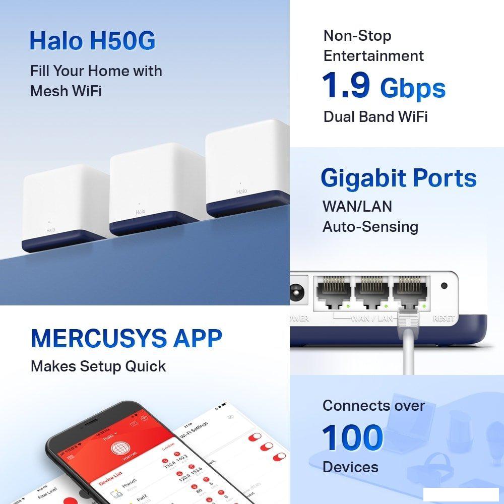 Wi-Fi система Mercusys Halo H50G (2 шт)