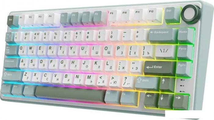 Клавиатура Royal Kludge R75 RGB Sky Cyan (RK Silver)