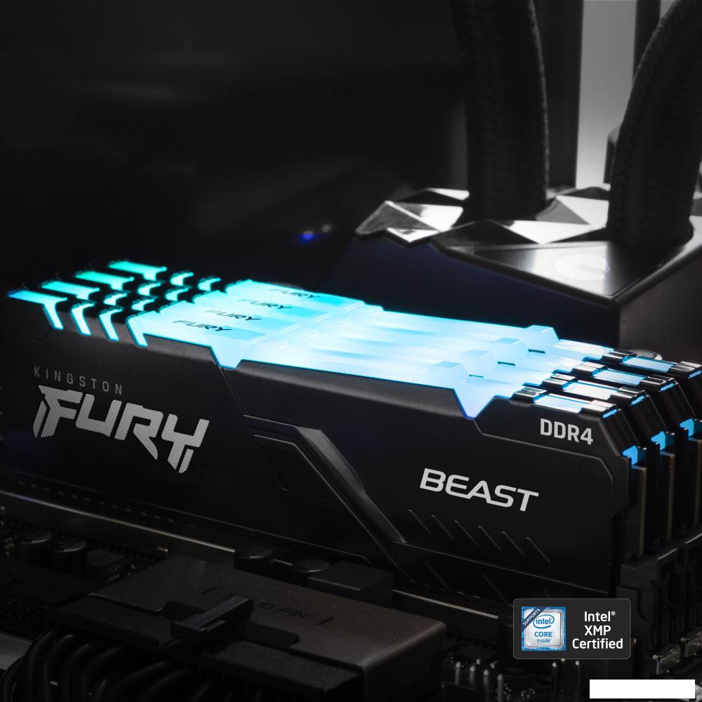 Оперативная память Kingston FURY Beast RGB 16ГБ DDR4 3600 МГц KF436C18BB2A/16