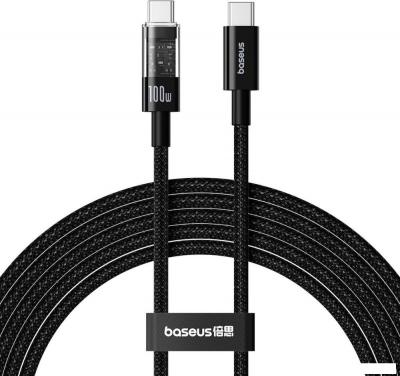 Кабели, адаптеры, разветвители Baseus Gem Fast-Charging Data 100W USB Type-C - USB Type-C (1 м, черный)