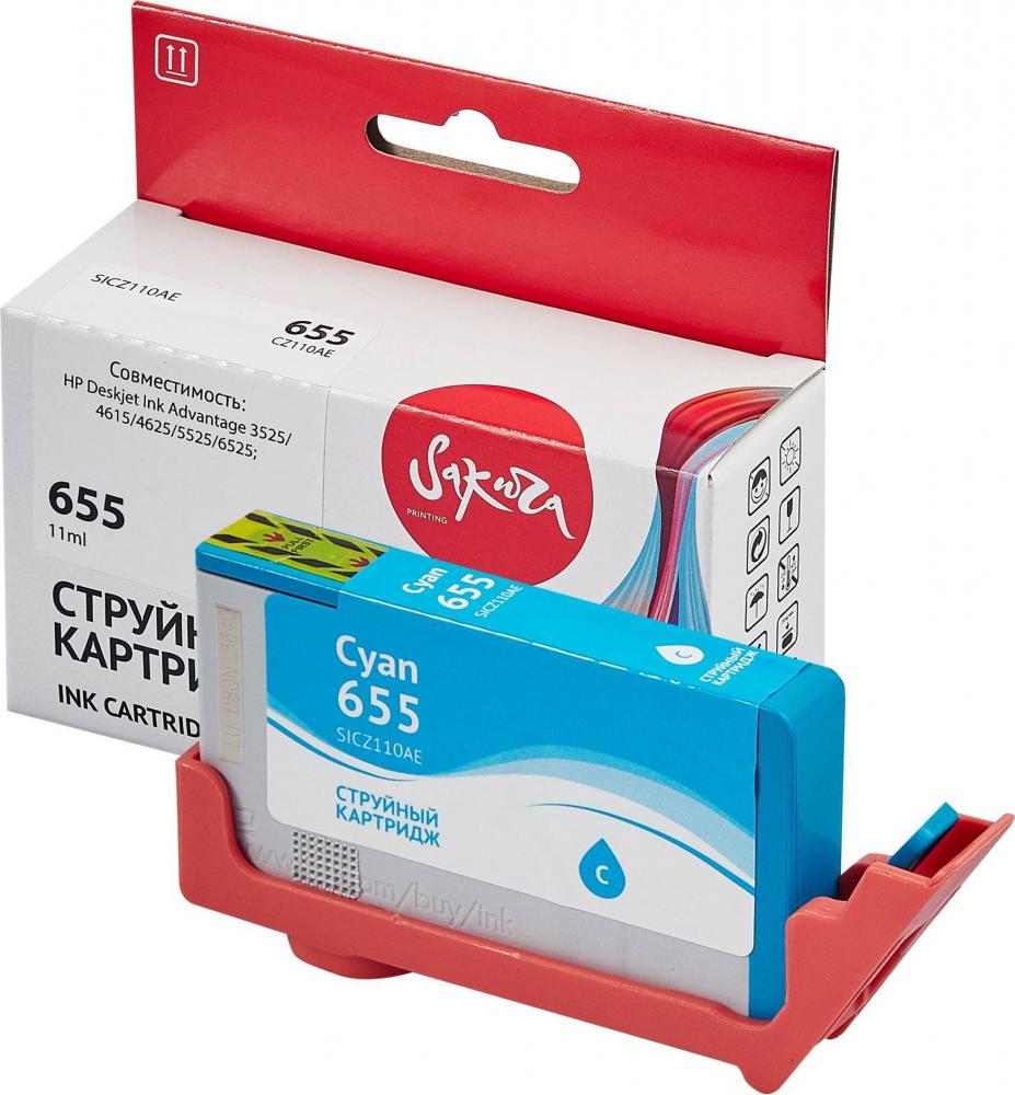 Картридж Sakura Printing SICZ110AE (аналог HP 655 Cyan) Картридж Sakura Printing SICZ110AE (аналог HP 655 Cyan)