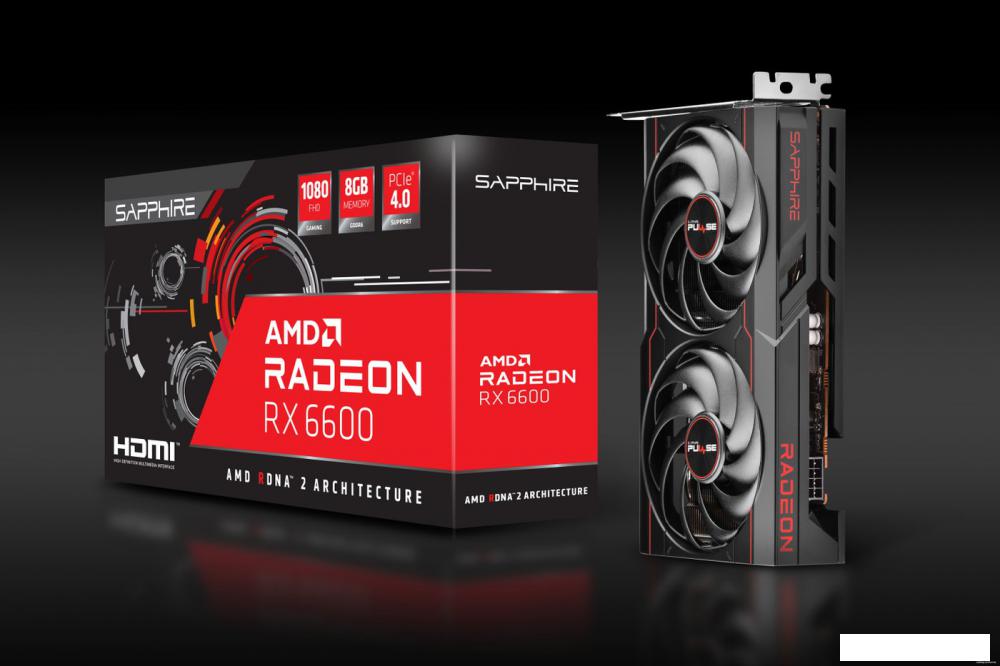 Видеокарта Sapphire Pulse Radeon RX 6600 8GB GDDR6 11310-05-20G