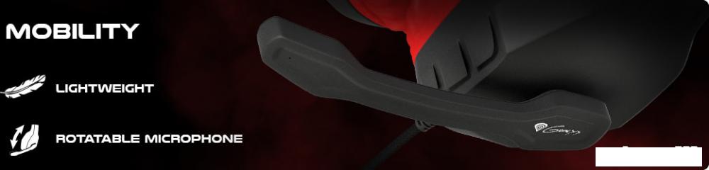 Наушники Genesis Argon 200 (черный/красный)