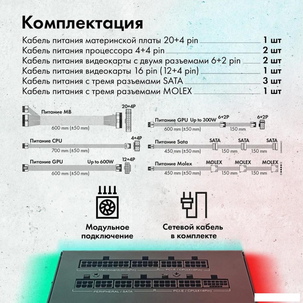 Блок питания GMNG GG-PS1200M