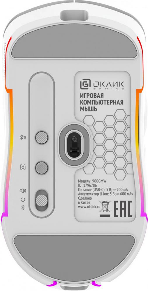 Игровая мышь Оклик 900GMW (белый)